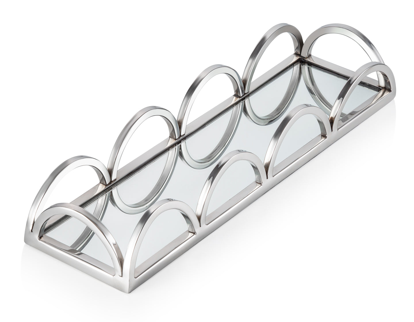 Rectangular Mirror  Tray with Loop Design
