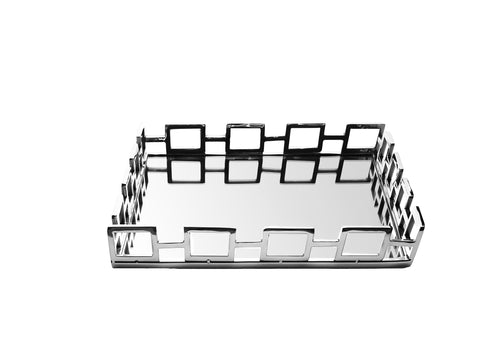 Square Shaped Mirror Tray with Modern Design