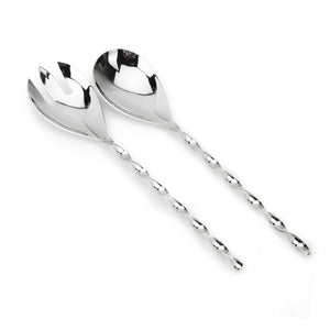 Set of 2 Salad Servers with Twisted Handles