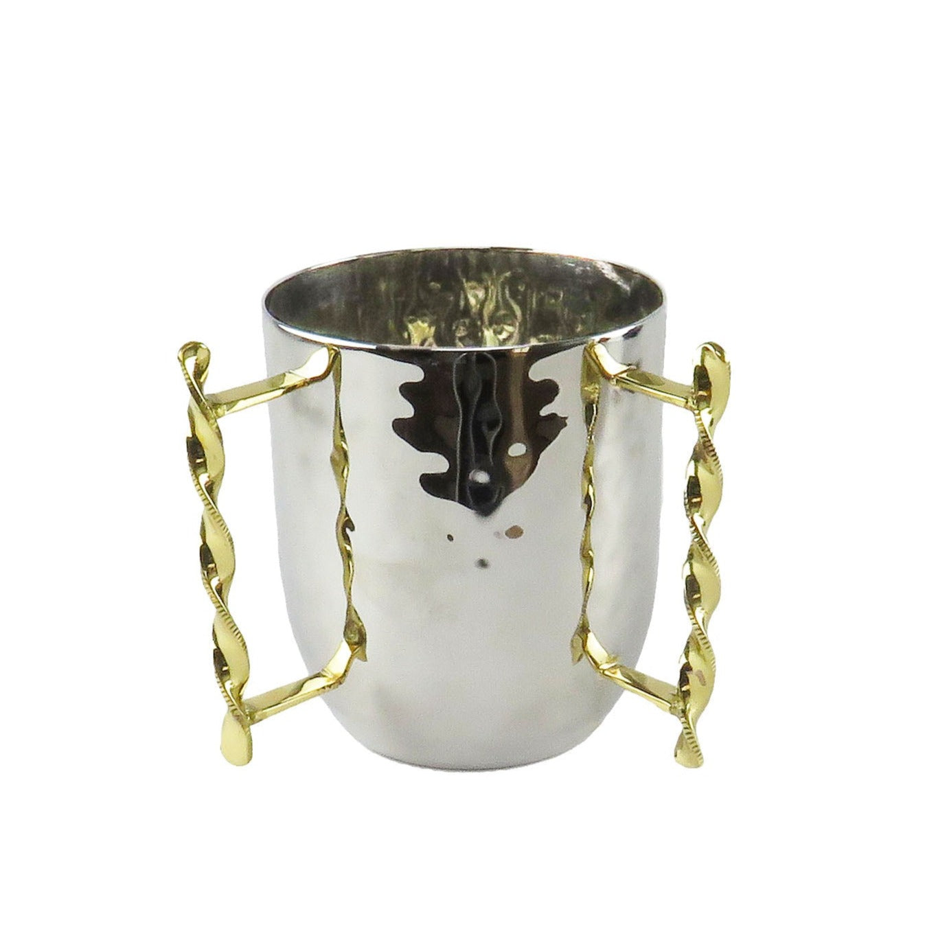 Two Tone Wash Cup with Gold Twisted Border