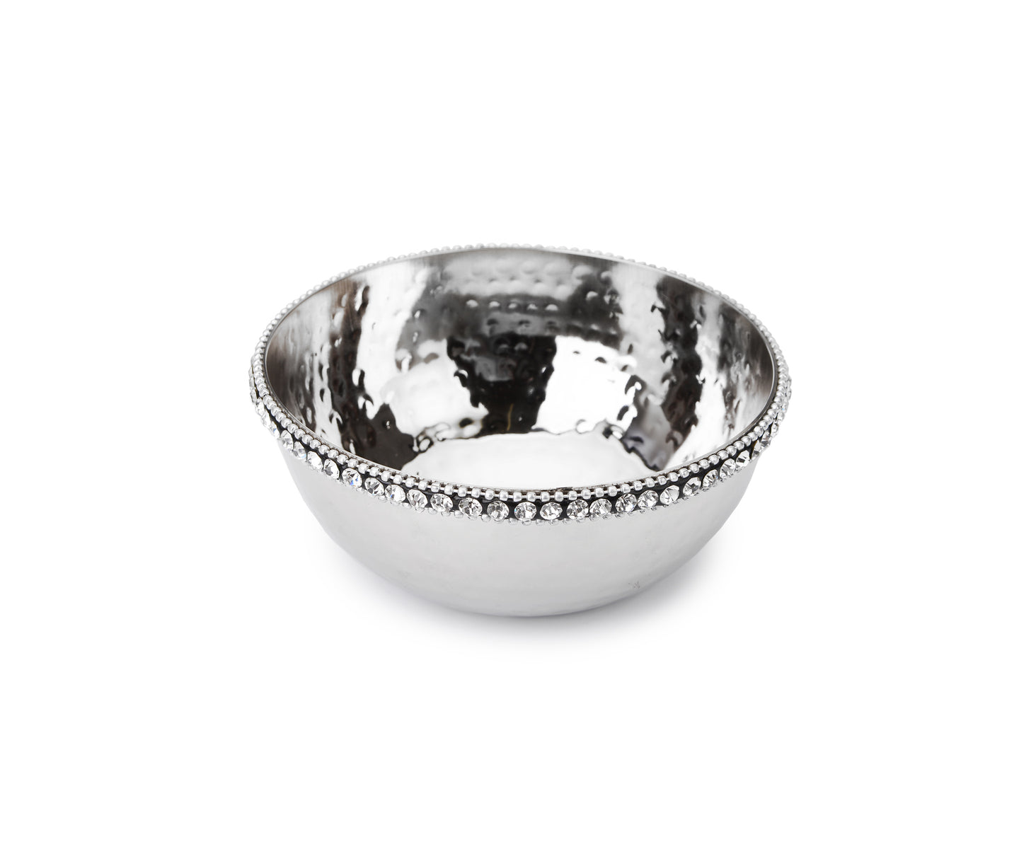Stainless Steel Candy Dish with Crystal Beads