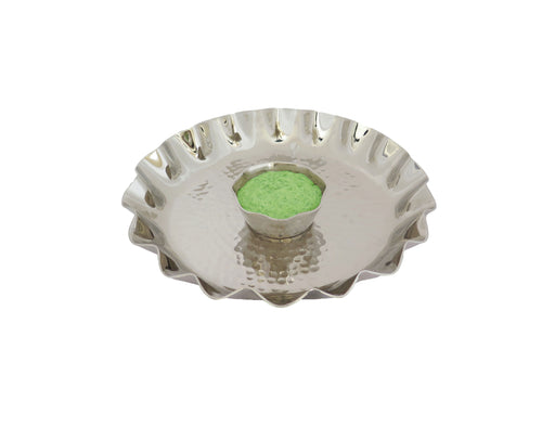 Chip and Dip Bowl with Wavy Rim
