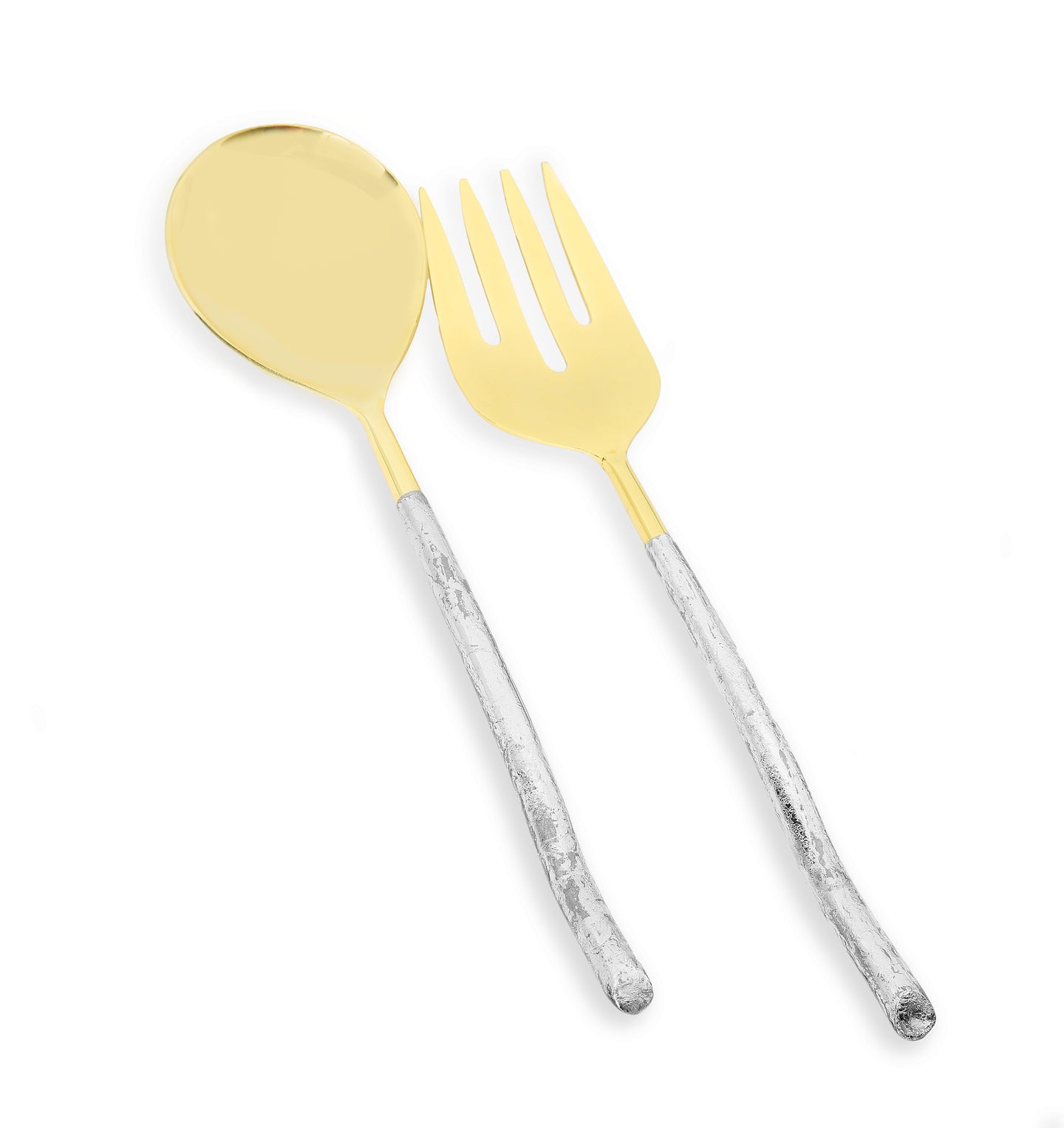 Set of 2 Gold Serving Spoons