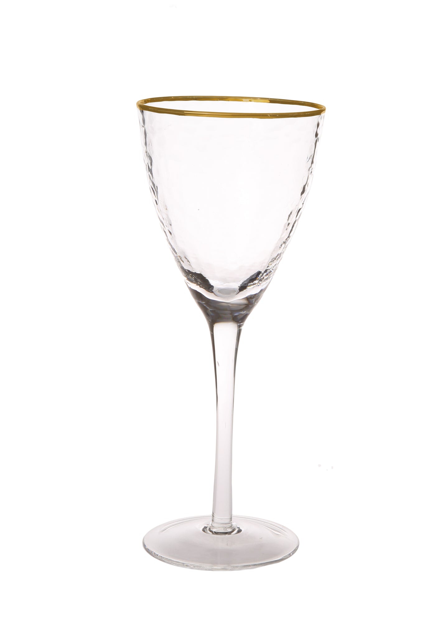 Set Of 6 Water Glasses With Simple Gold Design - 3.75